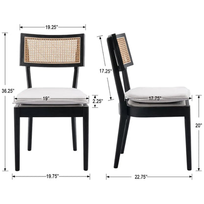 Farmhouse Linen Dining Chairs (Set of 2)