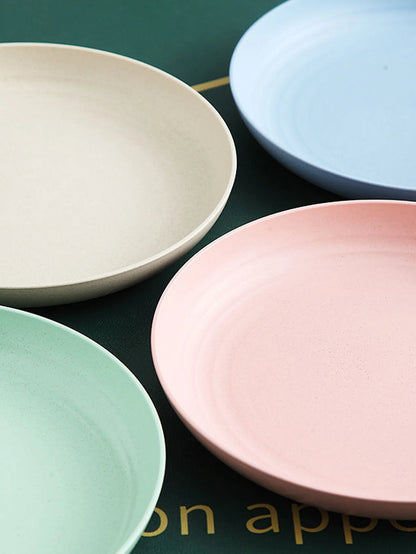 Microwave & Dishwasher Safe Wheat Straw Plates