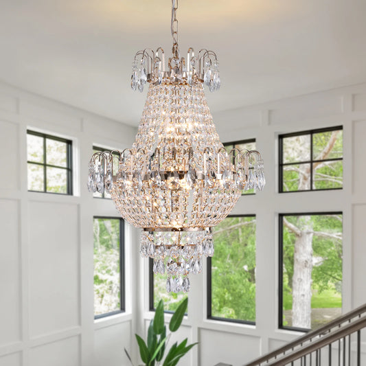 Luxury Gold Crystal Ceiling Light