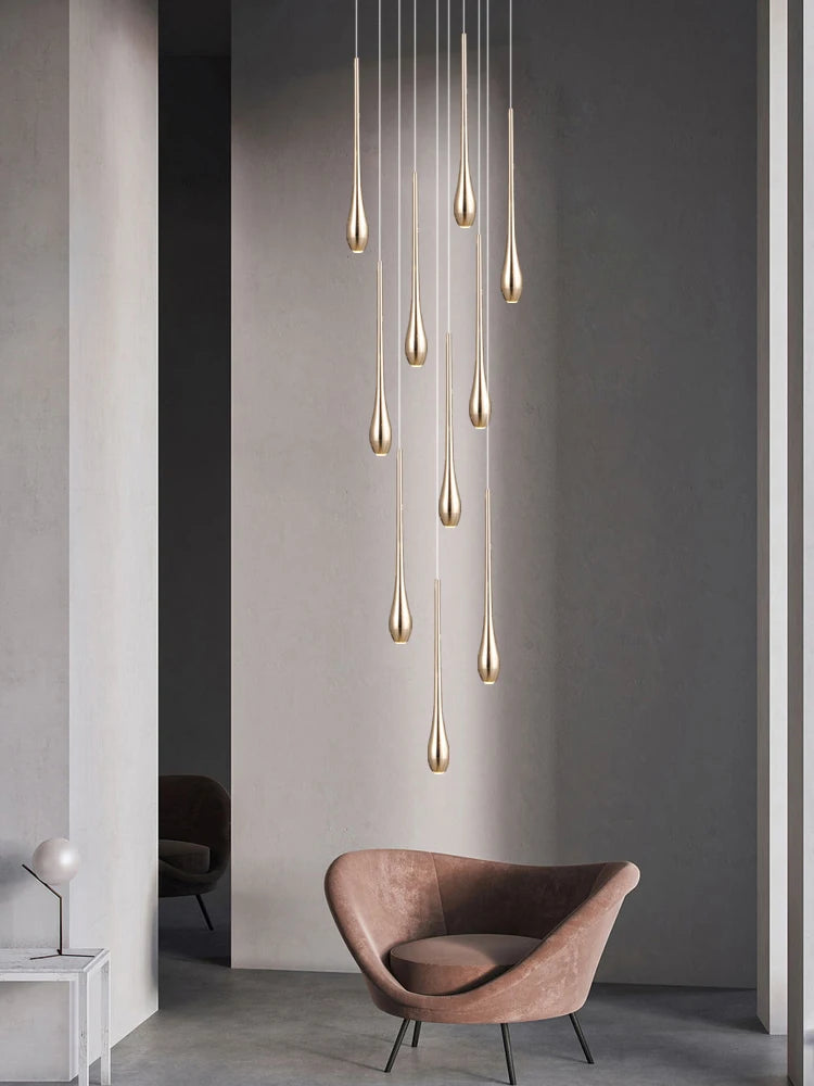 Nordic LED Staircase Pendant Chandelier