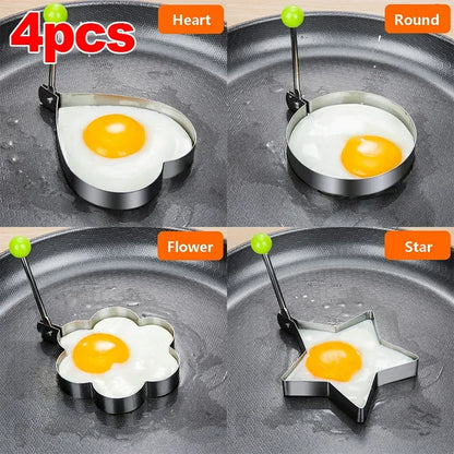 Egg Mold Heart Pancake Maker Breakfast Baking Omelette Rings