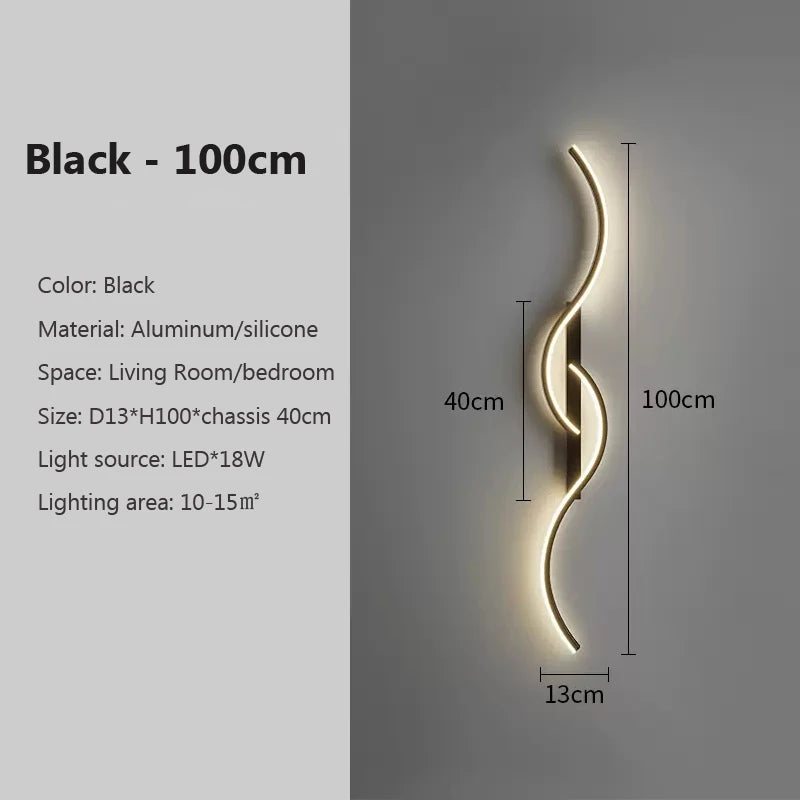 Modern LED Long Strip Wall Sconce Lamp