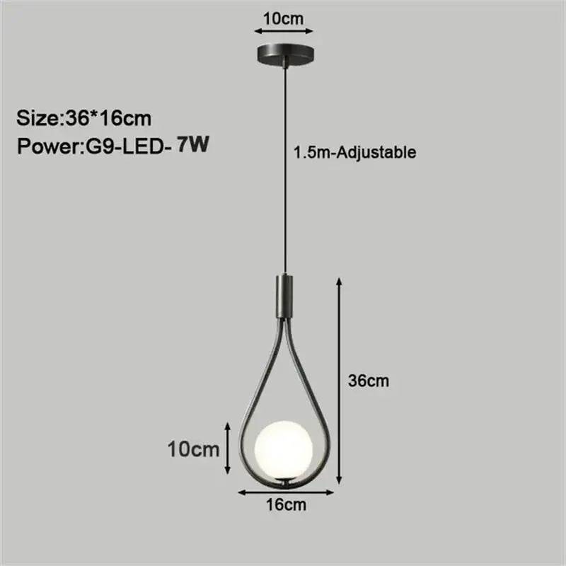 Black Copper Hanging Ceiling Light