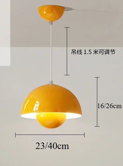 Nordic Macaron LED Mushroom Pendant Light