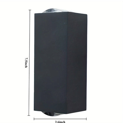 Modern LED Up & Down Wall Sconce – Warm White Indoor/Outdoor Light