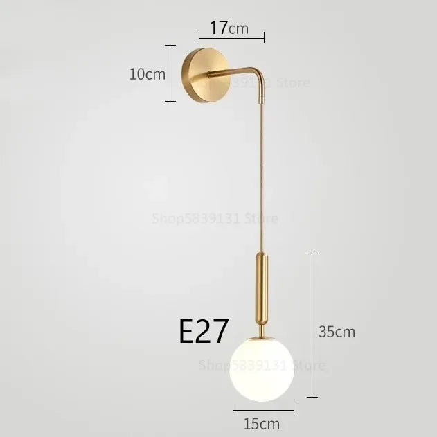 Modern Nordic Glass LED Wall Lamp