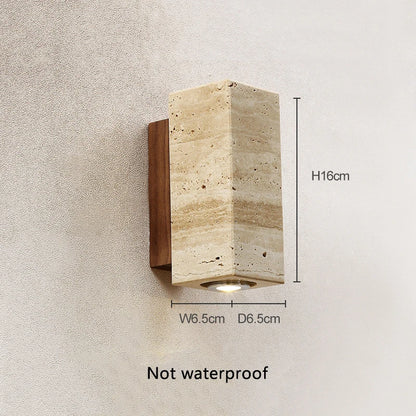 Wabi-Sabi Travertine Stone Wall Sconce
