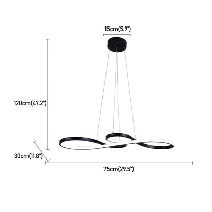 Chandelier Pendant Light Acrylic Note Dimmable Led Ceiling Lamp