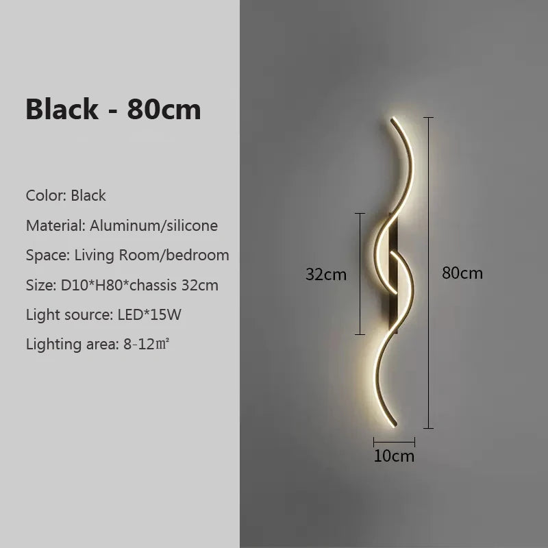 Modern LED Long Strip Wall Sconce Lamp