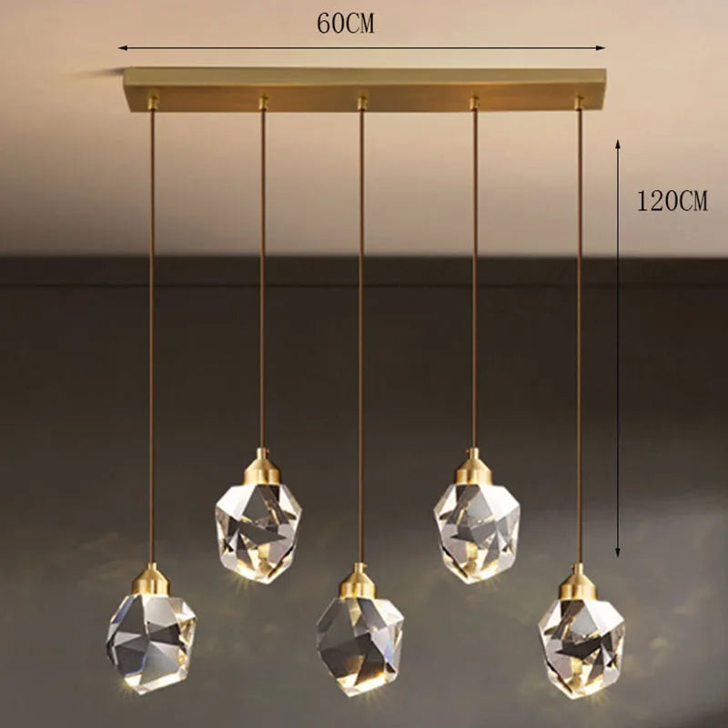 Modern Crystal Staircase LED Chandelier