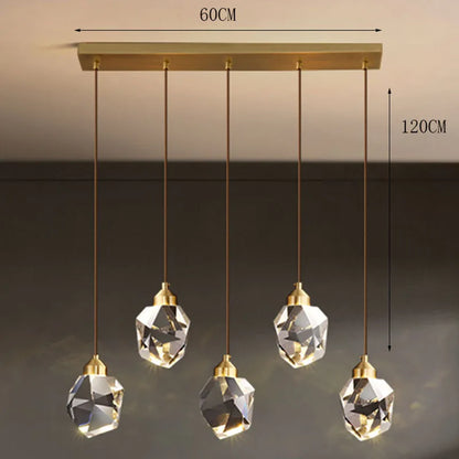 Modern Crystal Staircase LED Chandelier
