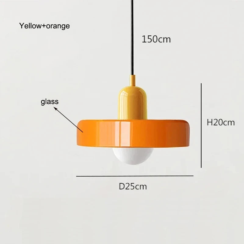 Modern Bauhaus Glass Pendant Light