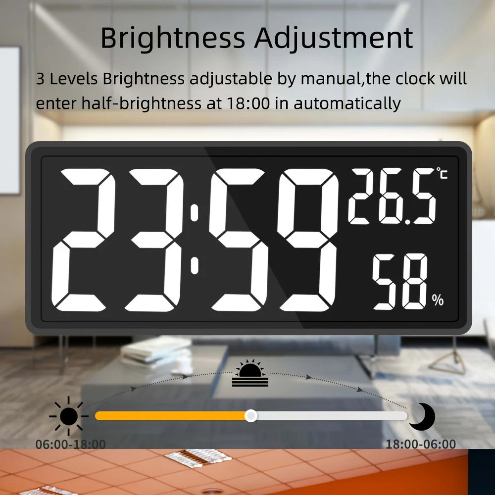 Super Large LED Digital Wall Clock