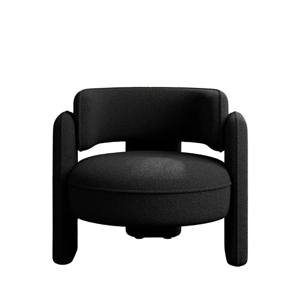 Boucle Barrel Accent Chair