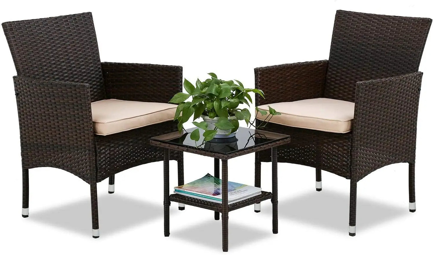 5-Piece Outdoor Wicker Sectional Set