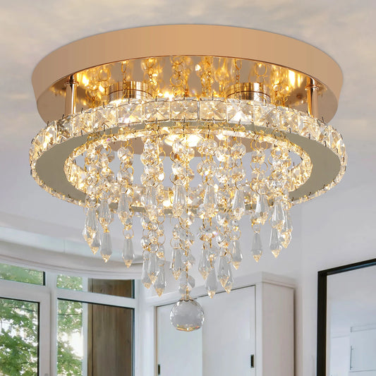Black Crystal Branch Ceiling Light