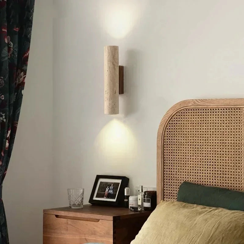 Wabi-Sabi Yellow Marble LED Wall Sconce