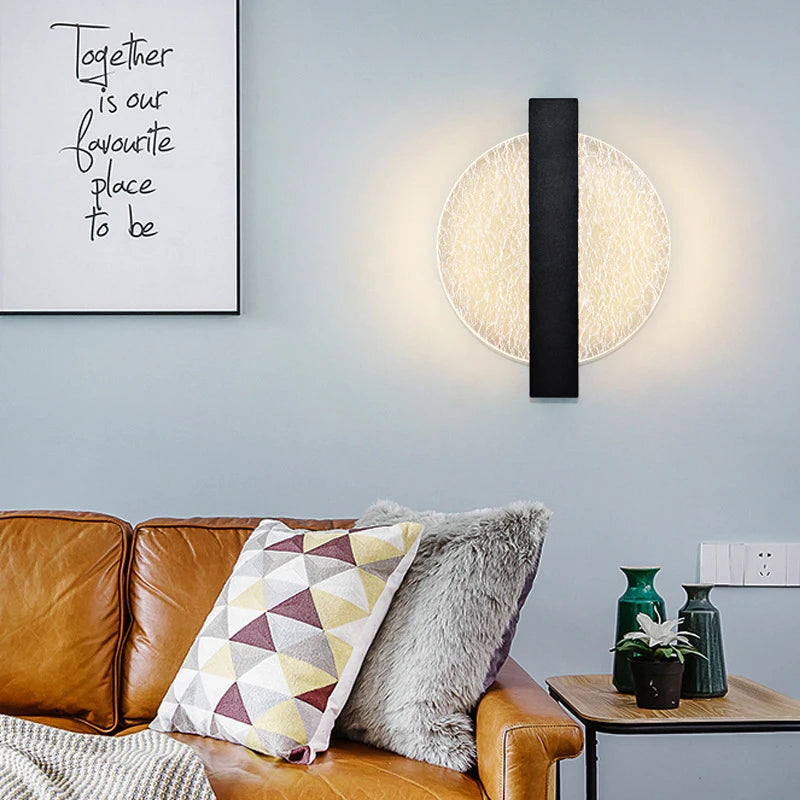 Luxury Acrylic Gold Foil LED Wall Sconce – 10W