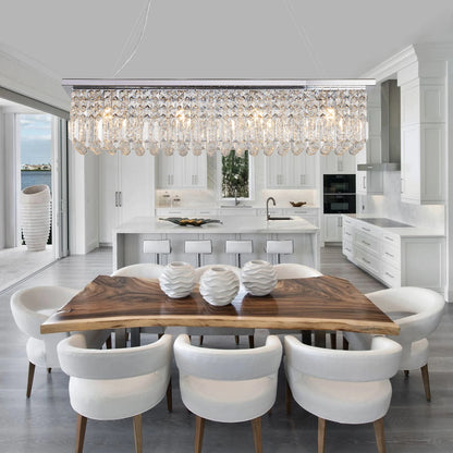 Modern 8-Light Crystal Chandelier