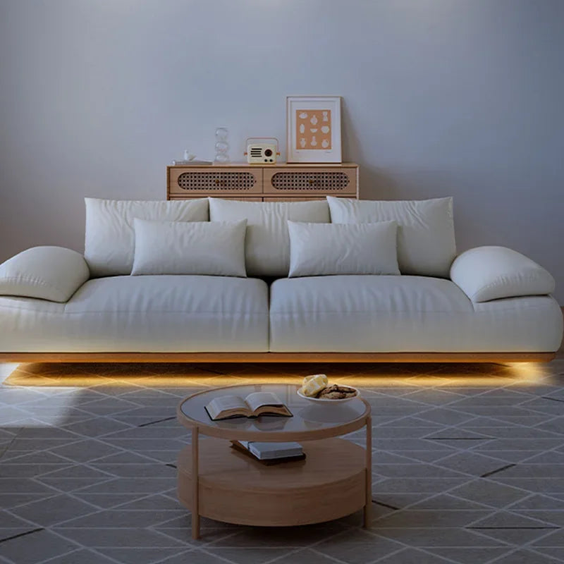 White Lazy Sofa – Mid Century Designer Style