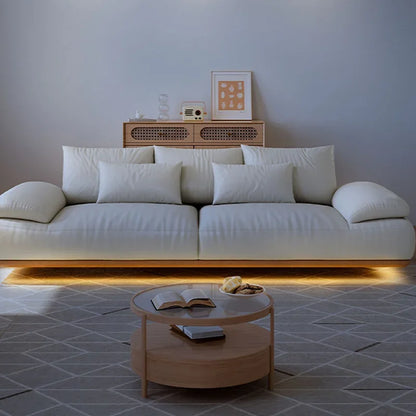 White Lazy Sofa – Mid Century Designer Style