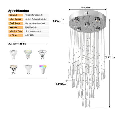 Luxury Crystal LED Pendant Light