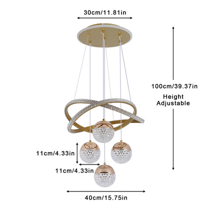 Modern Nordic LED Chandelier – 3 Color Lighting