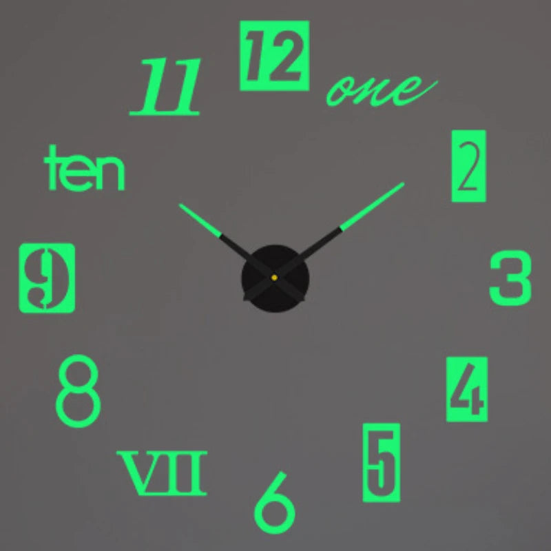3D DIY Luminous Wall Clock