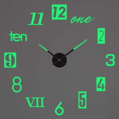 3D DIY Luminous Wall Clock