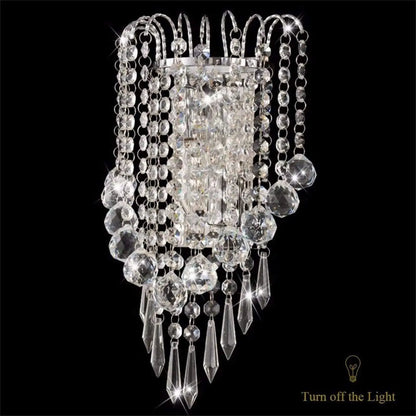 Crystal Wall Light with Crystal Balls Drops