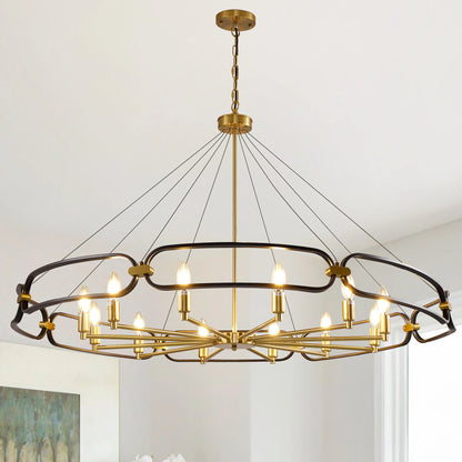 Vintage Iron Round LED Chandelier