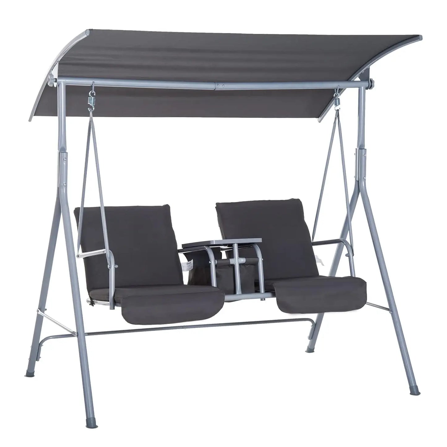 2-Person Outdoor Porch Swing with Canopy