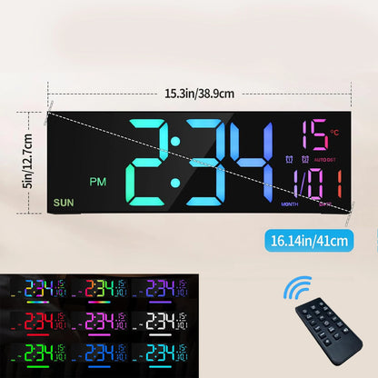 16.2" LED Digital Wall Clock with Remote