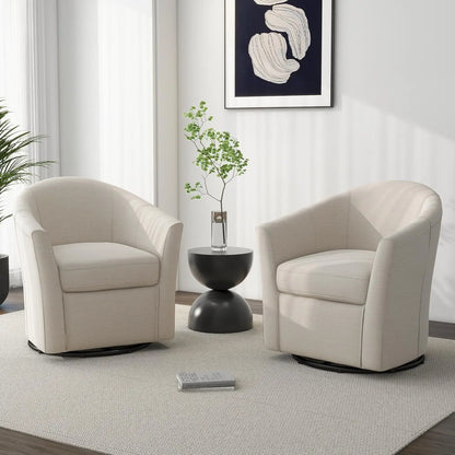 Modern Swivel Barrel Accent Chair Set of 2