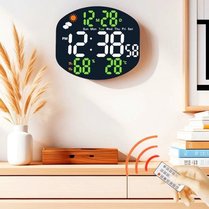 Digital Wall Clock with Weather Display