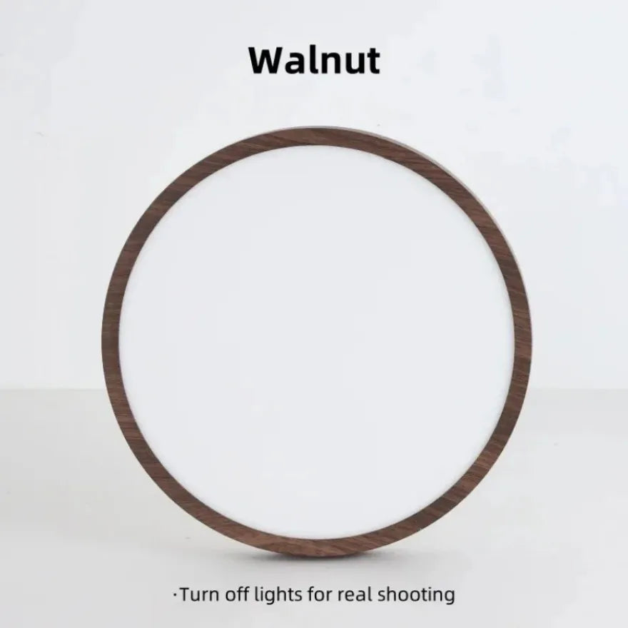 Wood Grain Walnut LED Ceiling Lamp