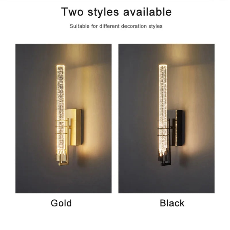 Modern Bubble Crystal LED Wall Sconce Light