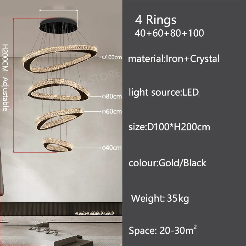 Modern Luxury Pendant Chandelier for Living Room