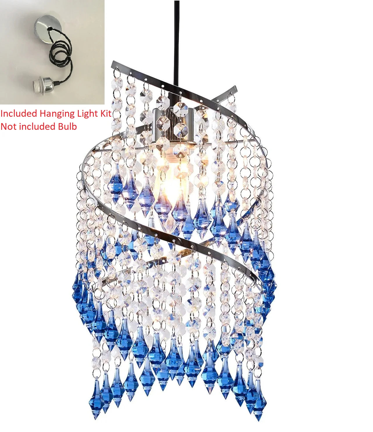 Smoked Tiered Spiral Chandelier Ceiling Pendant Light