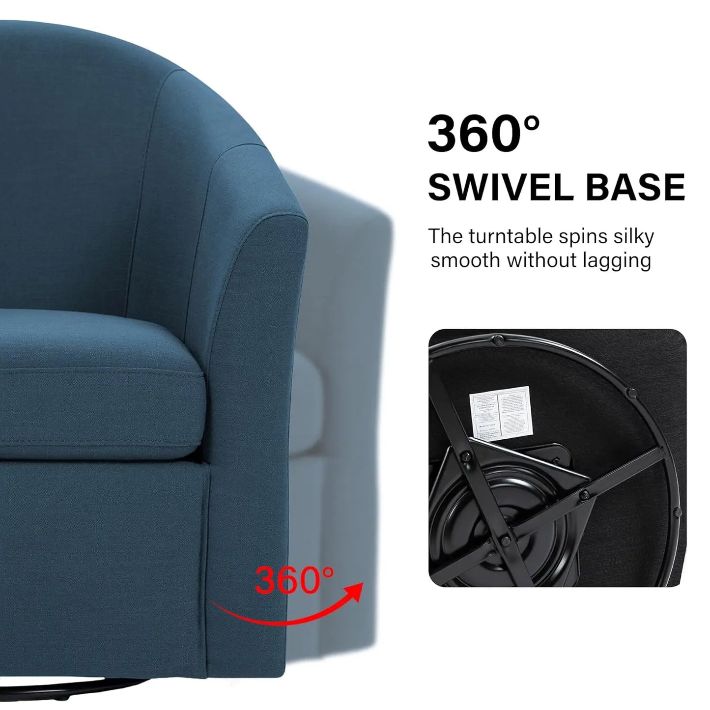 Modern Swivel Barrel Accent Chair Set of 2