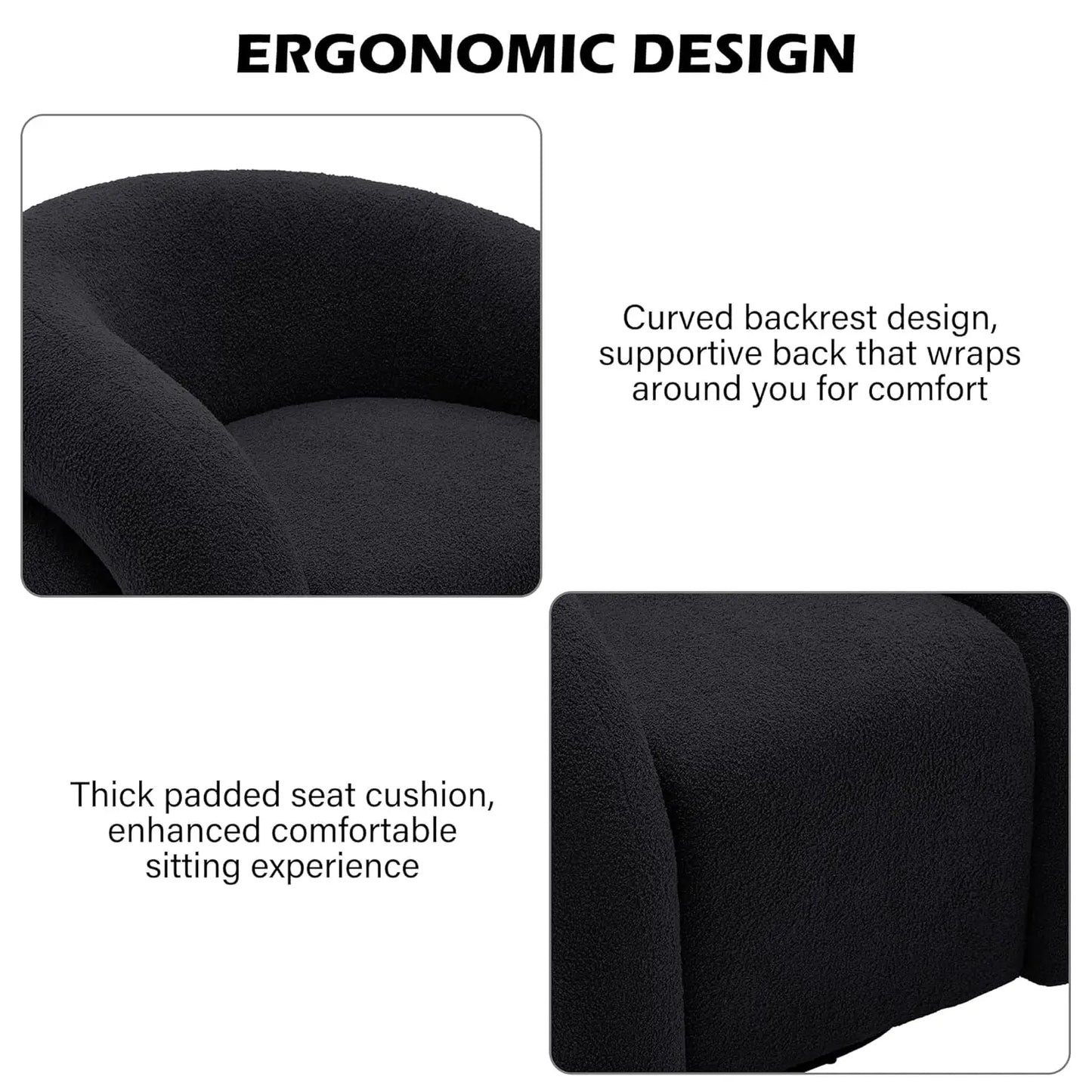 Small Swivel Barrel Accent Chair – No Assembly