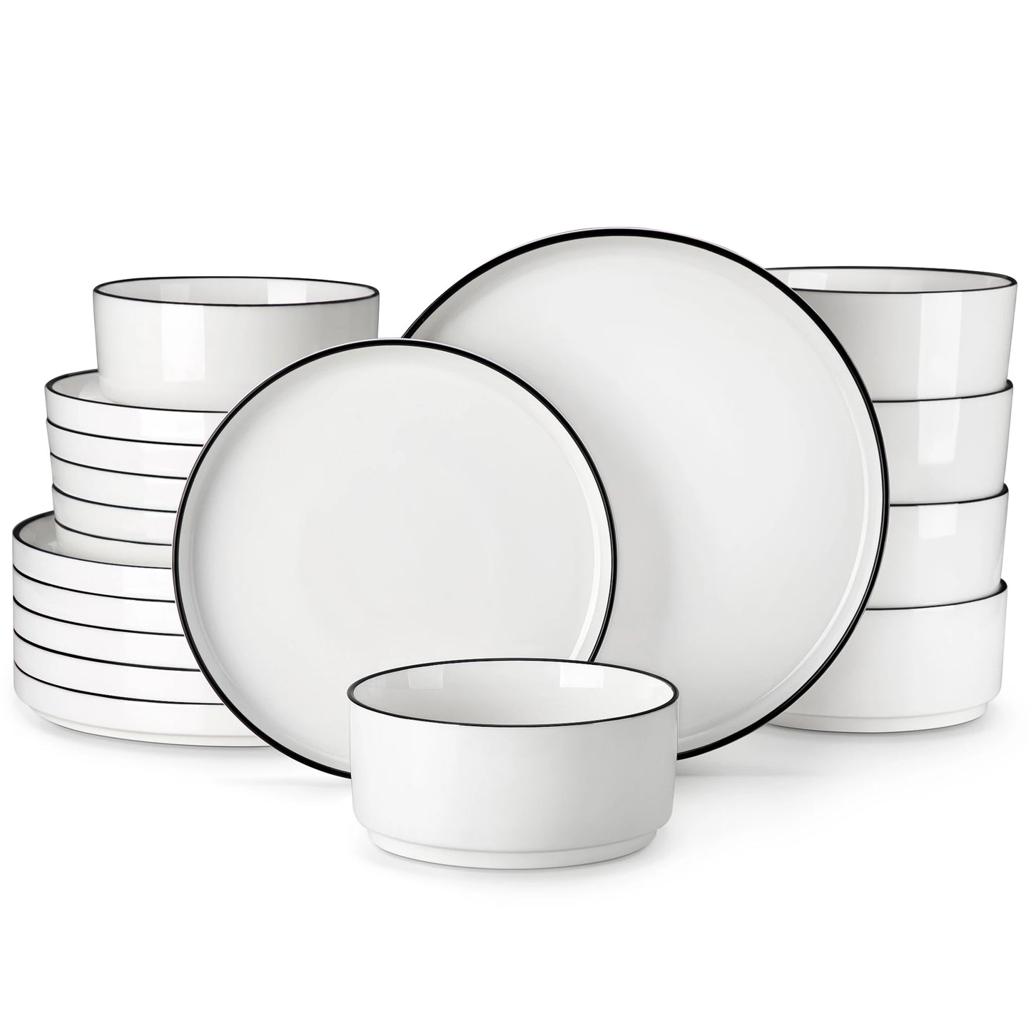 MALACASA Ceramic Plate Set