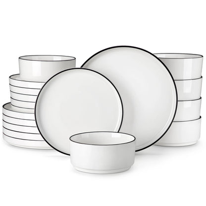 MALACASA Ceramic Plate Set