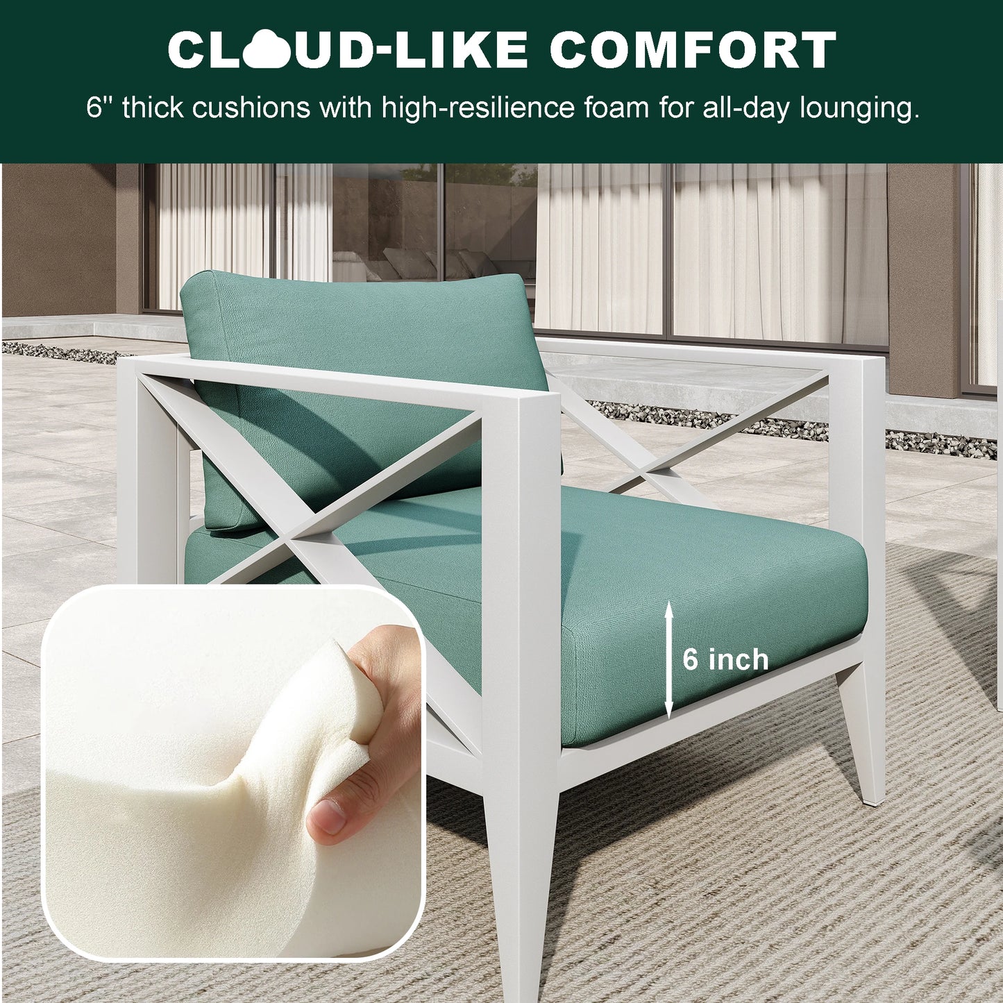 Outdoor Aluminum Sectional Set