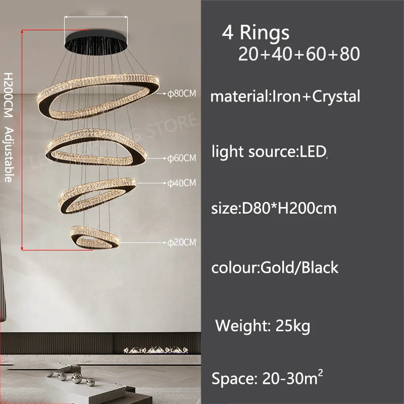 Modern Luxury Pendant Chandelier for Living Room