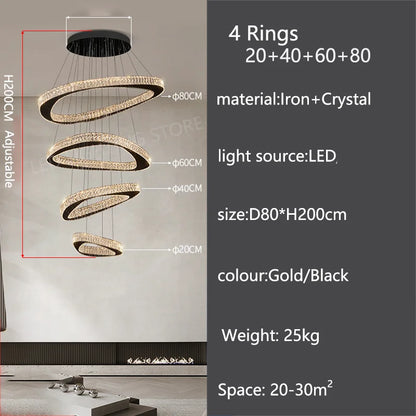 Modern Luxury Pendant Chandelier for Living Room