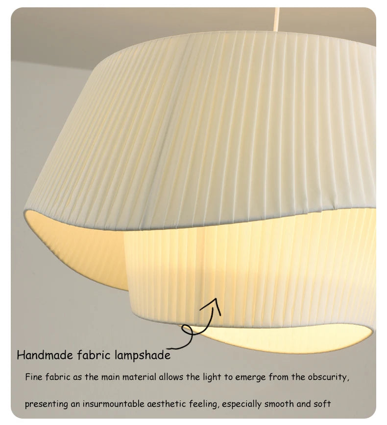 Nordic Cream Fabric Pendant Chandelier
