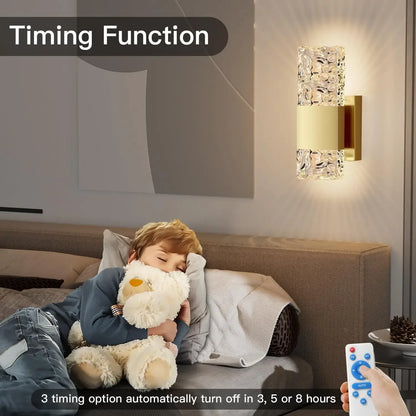Rechargeable LED Wall Sconce, Wireless Battery Powered Light Fixture, Modern Decorative Wall Lamp
