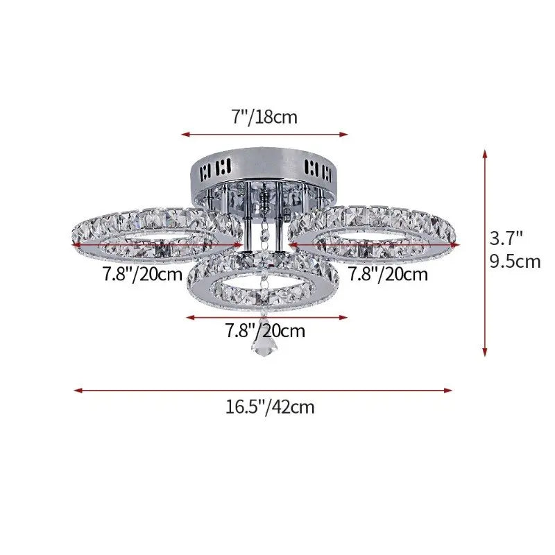 Modern Crystal Ceiling Chandelier Pendant Light