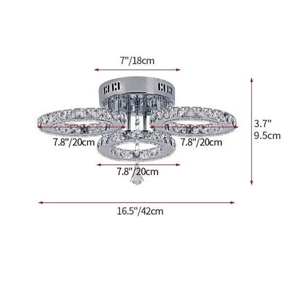 Modern Crystal Ceiling Chandelier Pendant Light